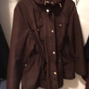 Ladies plus size brown jacket